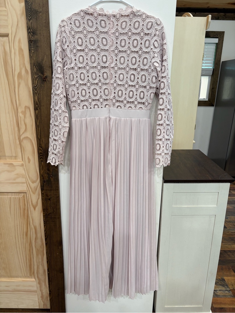 Dainty Jewells Lace Top Pleated Jumpsuit in Blush